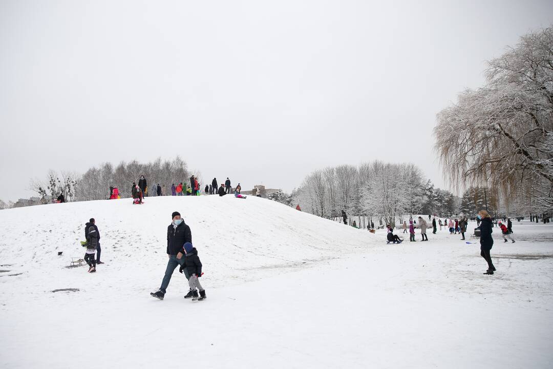 Su rogėmis ir čiuožynėmis kauniečiai šturmavo parkus ir miškus