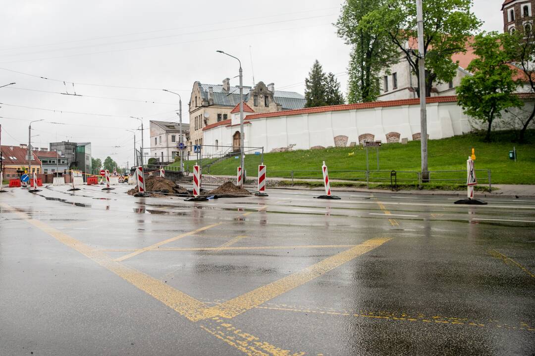 Prasidėjo Kauno pilies žiedinės sankryžos rekonstrukcija