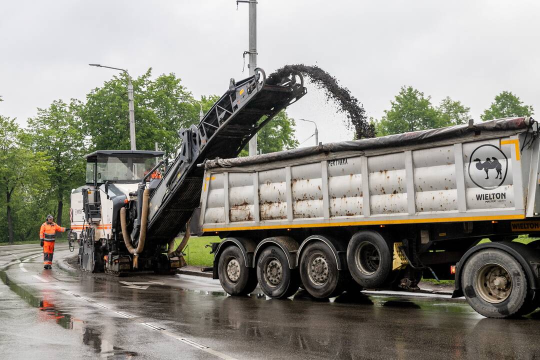 Prasidėjo Kauno pilies žiedinės sankryžos rekonstrukcija
