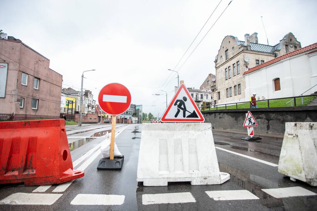Prasidėjo Kauno pilies žiedinės sankryžos rekonstrukcija
