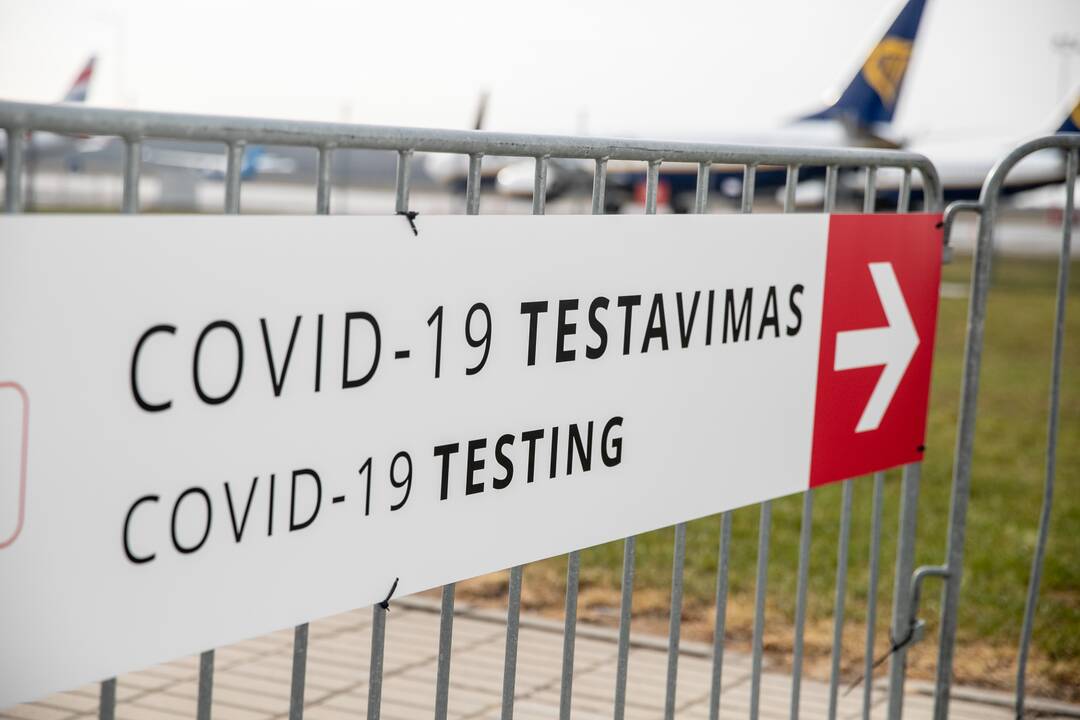 COVID-19 testavimo punktas Kauno oro uoste