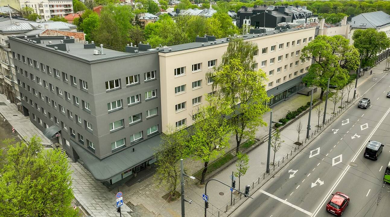 Atnaujintas daugiabutis Vytauto prospekte, Kaune. 