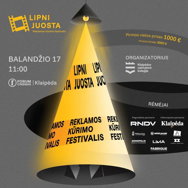 Akimirka iš reklamos kūrimo festivalio „Lipni juosta“.