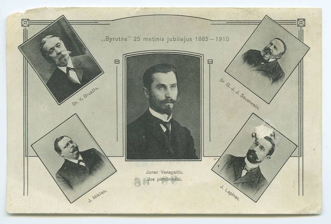 Asmenybės: Jurgis Zauerveinas jau po mirties buvo įamžintas 1910 m. išleistame "Birutės" draugijos atviruke.