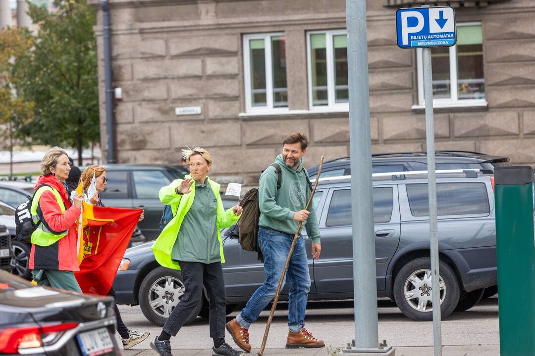 Mokytojų streikas prie Vyriausybės