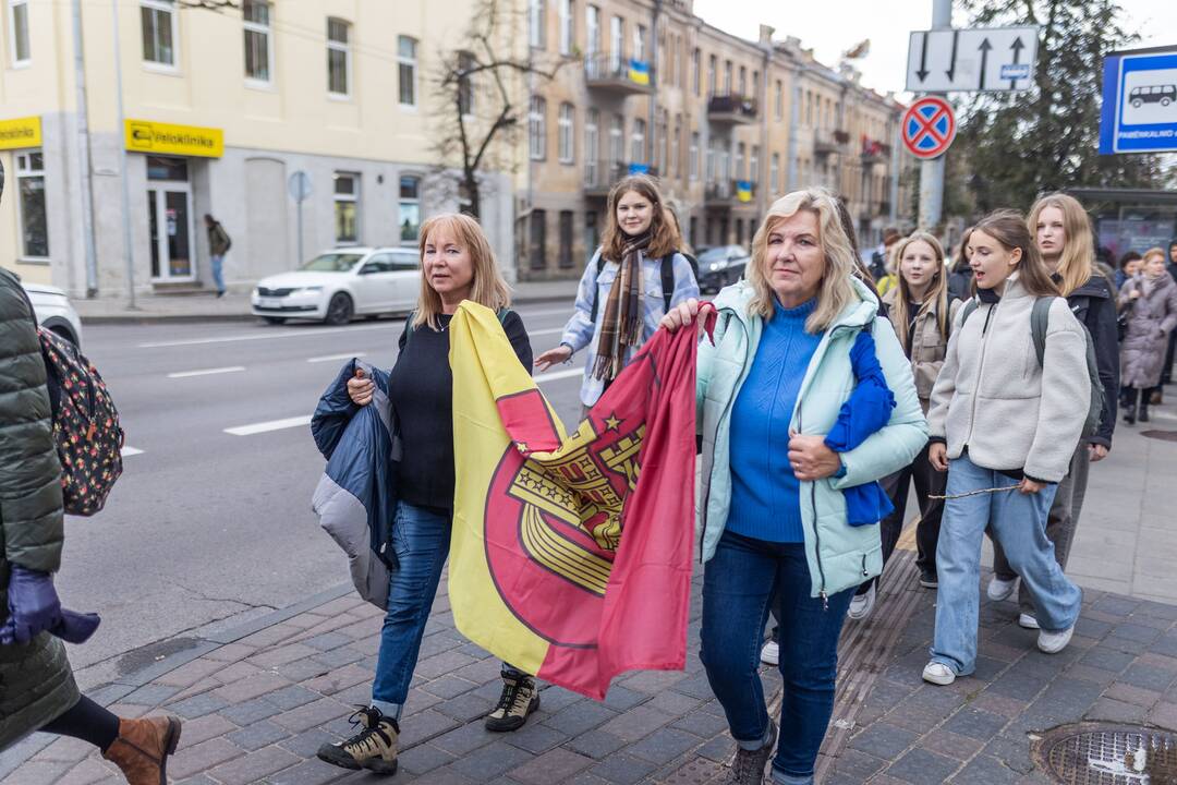 Mokytojų streikas prie Vyriausybės