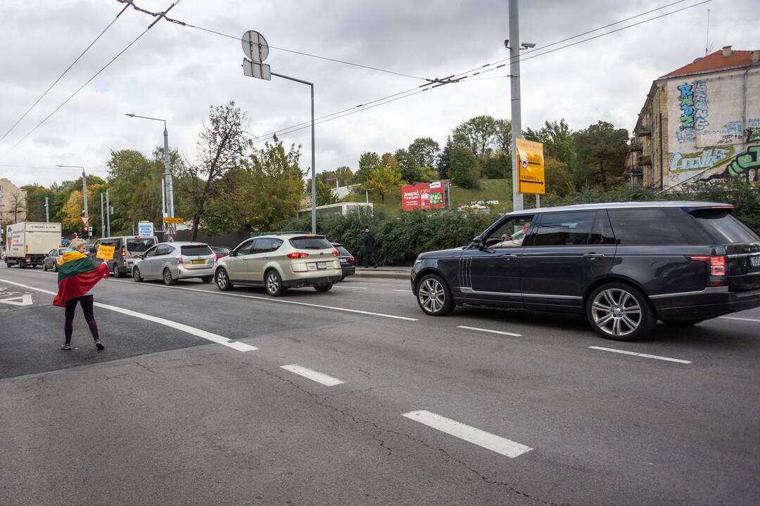 Mokytojų streikas prie Vyriausybės