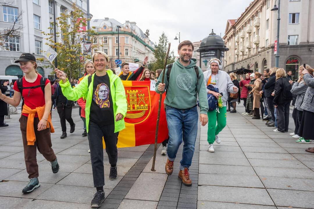 Mokytojų streikas prie Vyriausybės