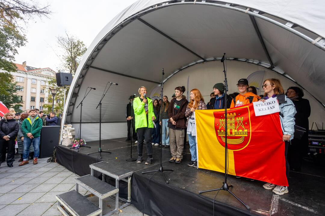 Mokytojų streikas prie Vyriausybės