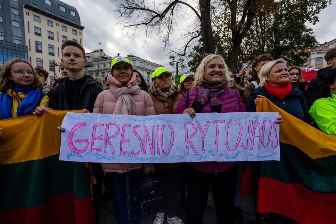 Mokytojų streikas prie Vyriausybės
