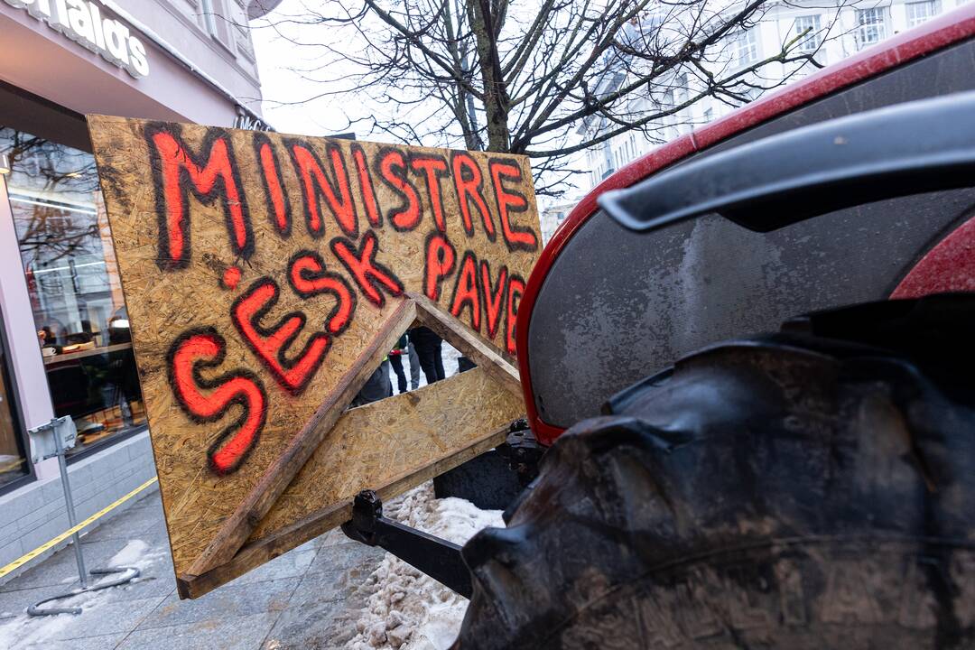 Protestuojantys ūkininkai Vilniuje