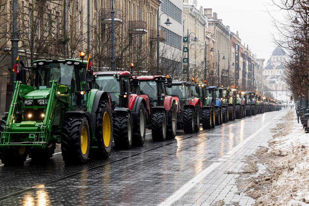 Protestuojantys ūkininkai Vilniuje