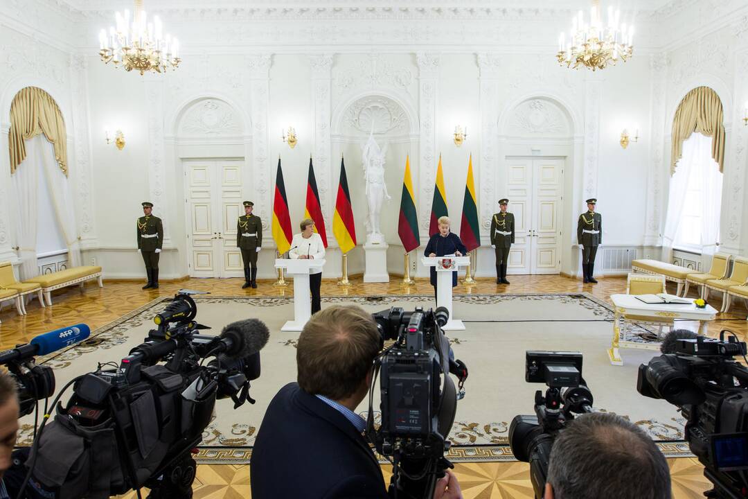 Į Lietuvą atvyko Vokietijos kanclerė A. Merkel