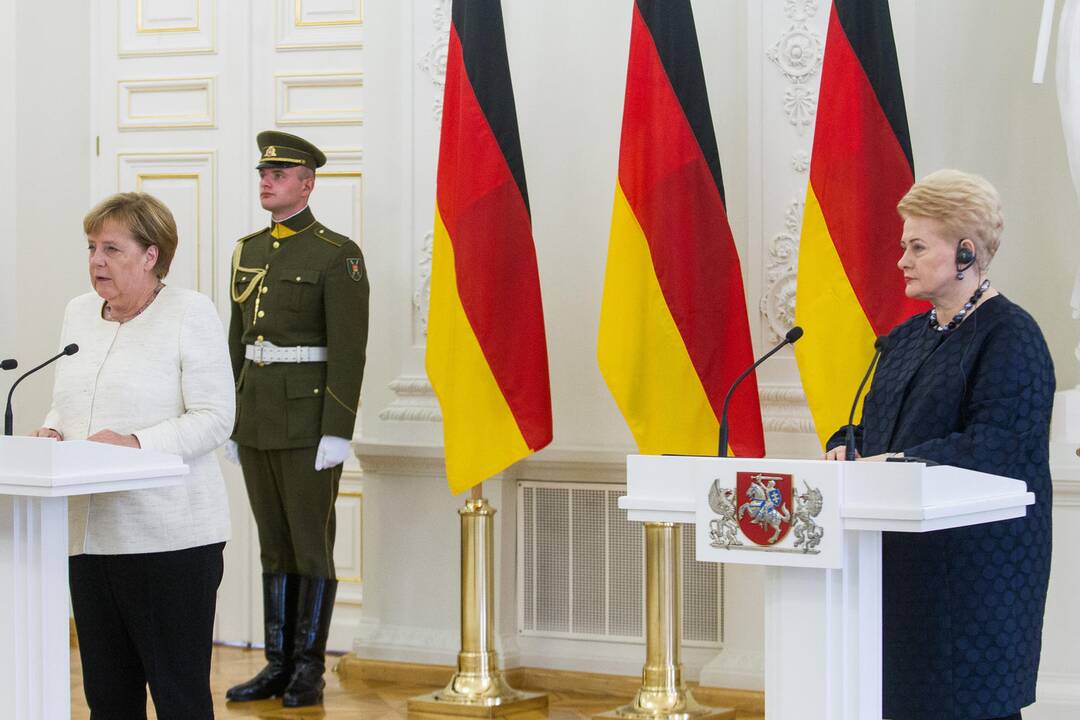 Į Lietuvą atvyko Vokietijos kanclerė A. Merkel