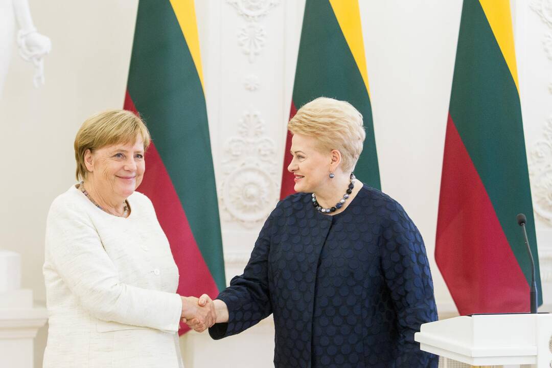 Į Lietuvą atvyko Vokietijos kanclerė A. Merkel