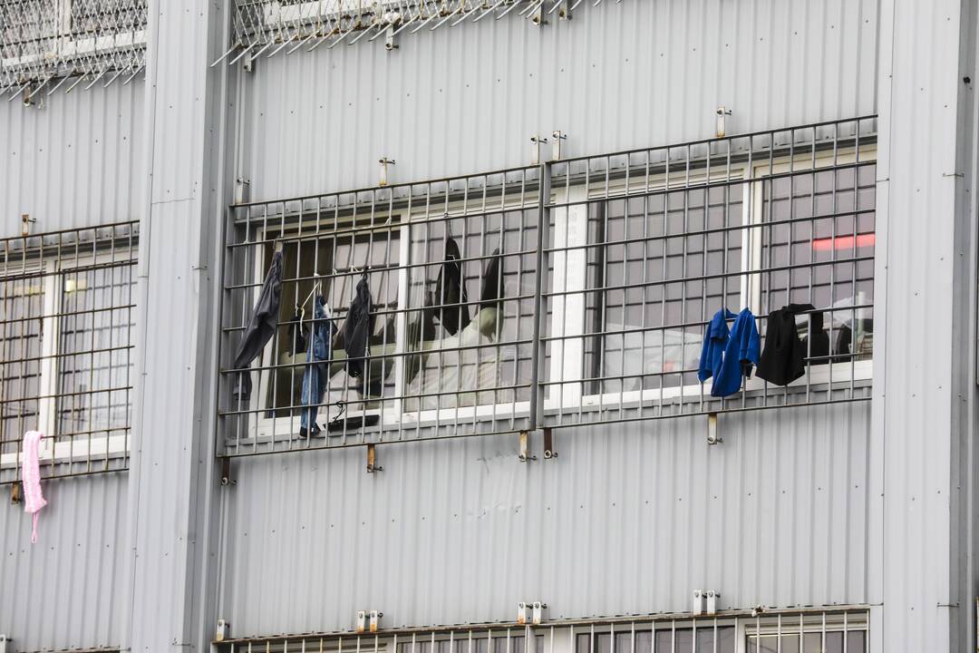 Migrantai Kybartų užsieniečių registracijos centre