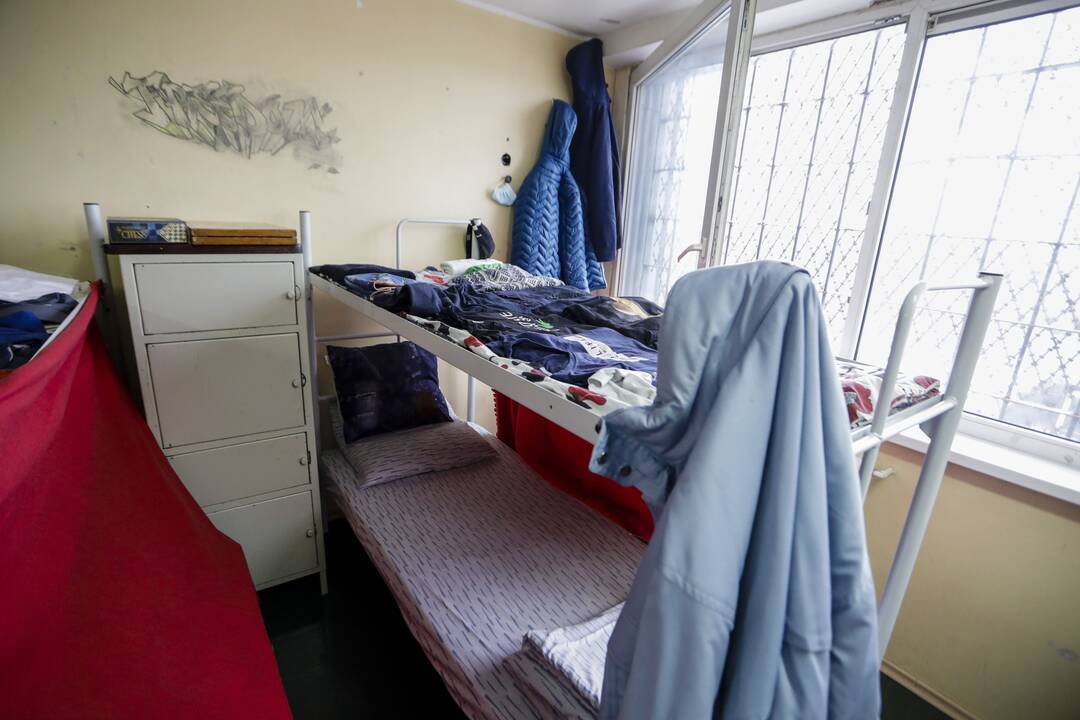 Migrantai Kybartų užsieniečių registracijos centre