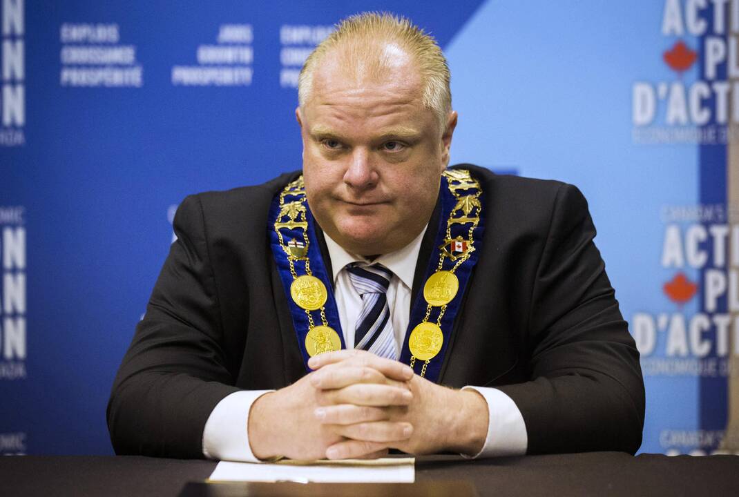 Kreką rūkęs Toronto meras R. Fordas perrinkimo nebesieks