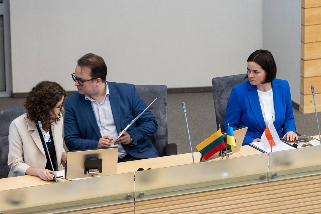 S. Cichanouskaja sakė kalbą Seime