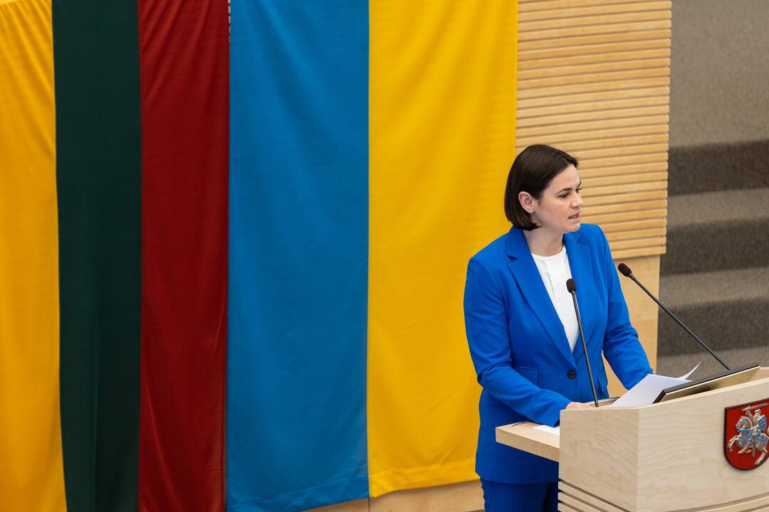 S. Cichanouskaja sakė kalbą Seime