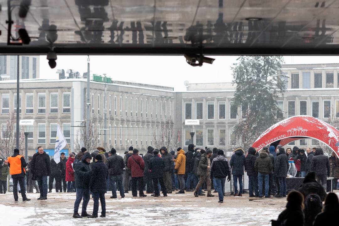 Streikuojančių vairuotojų palaikymo piketas