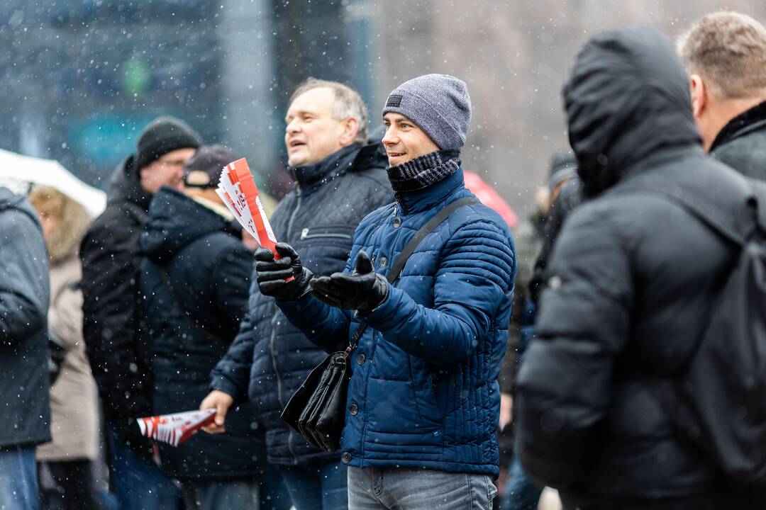 Streikuojančių vairuotojų palaikymo piketas