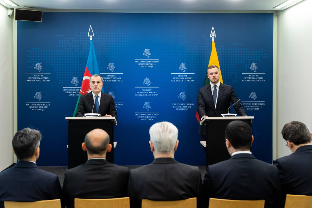 G. Landsbergio ir Azerbaidžano ministro spaudos konferencija