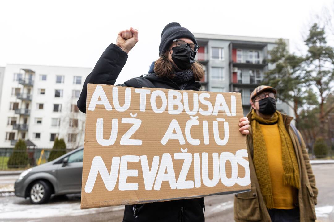Vilniaus viešojo transporto darbuotojų palaikymo akcija