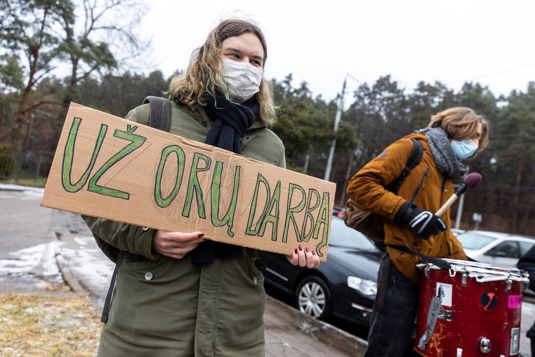 Vilniaus viešojo transporto darbuotojų palaikymo akcija