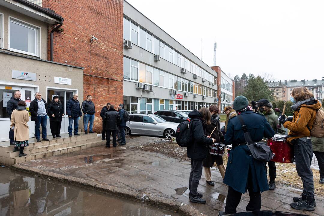 Vilniaus viešojo transporto darbuotojų palaikymo akcija