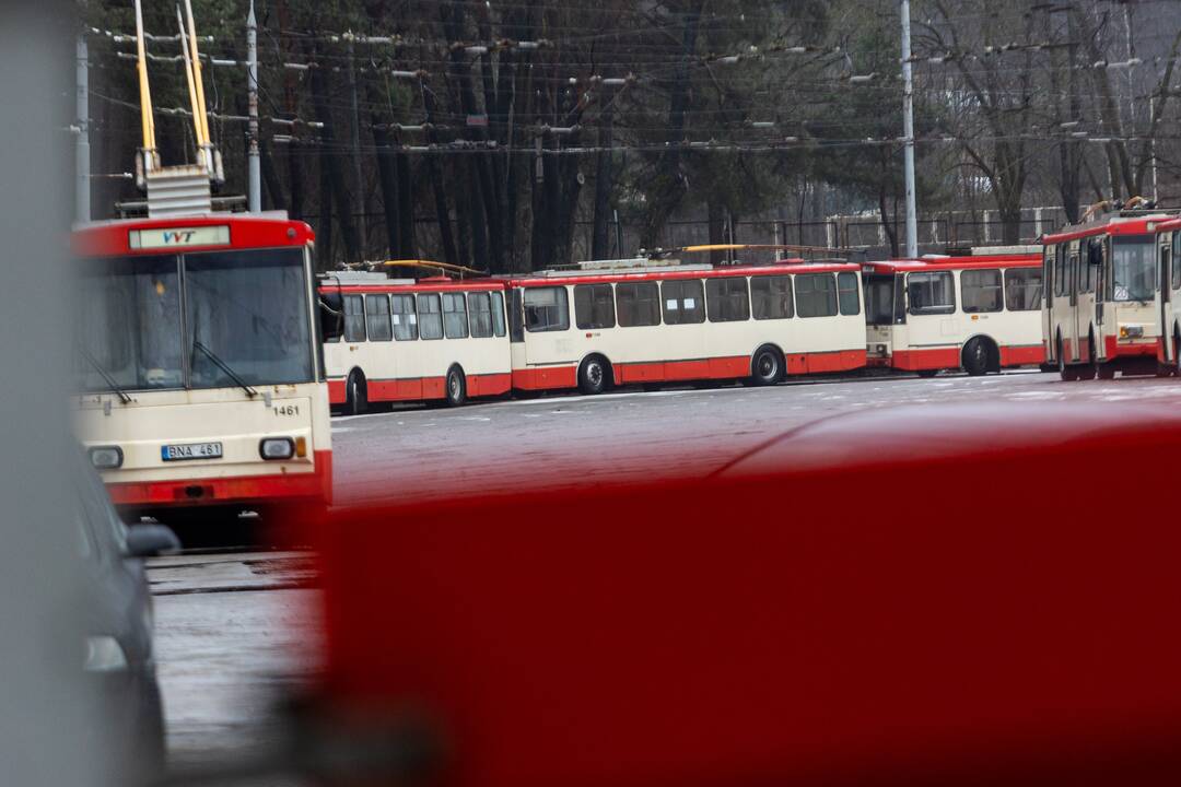Vilniaus viešojo transporto darbuotojų palaikymo akcija