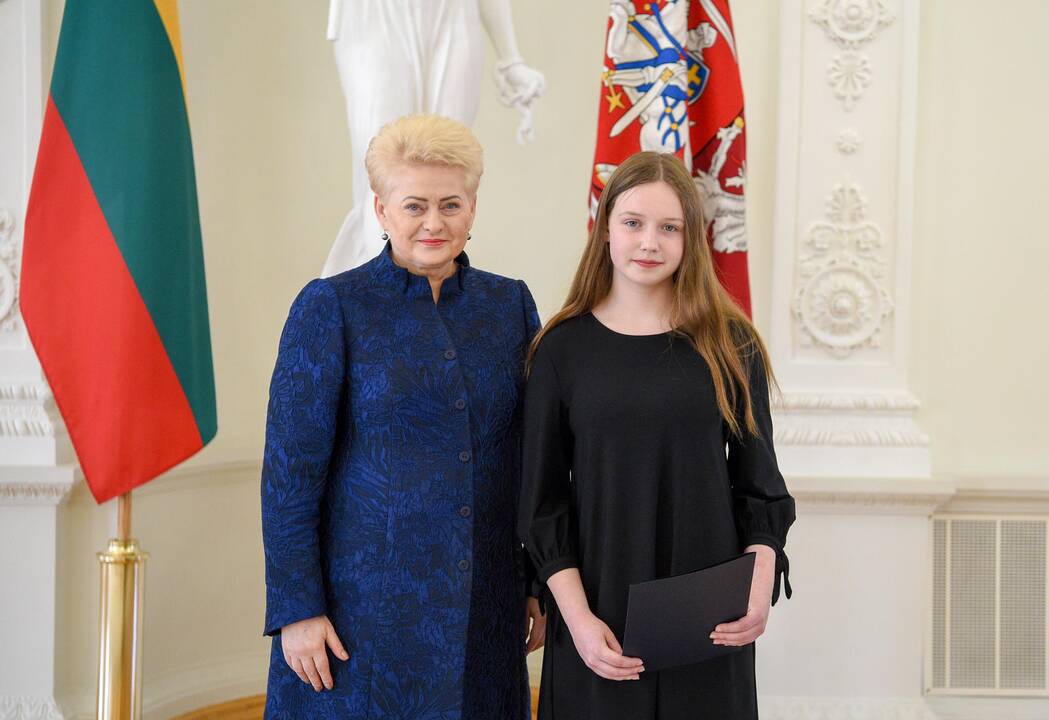 „Lietuvos tūkstantmečio vaikų“ nugalėtojai – Prezidentūroje