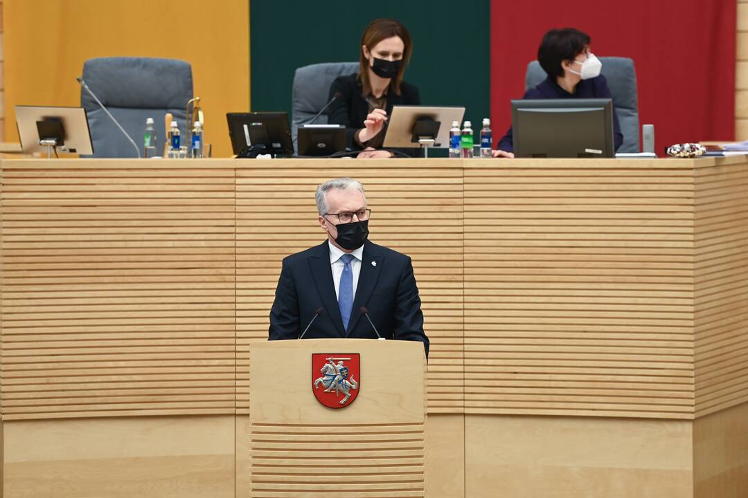 Šalies vadovas G. Nausėda lankosi Seime