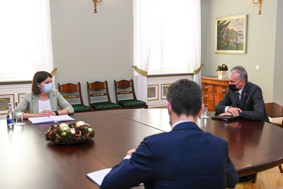 G. Nausėda susitinka su kandidate į ministres G. Skaiste