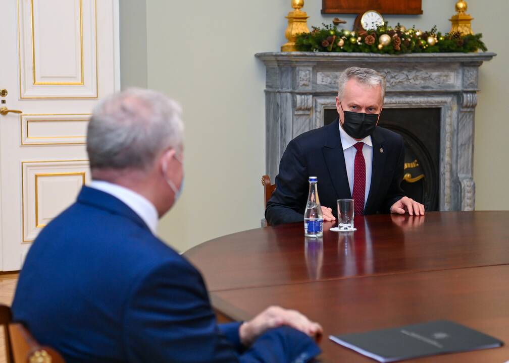 G. Nausėda susitinka su kandidatu į ministrus A. Anušausku