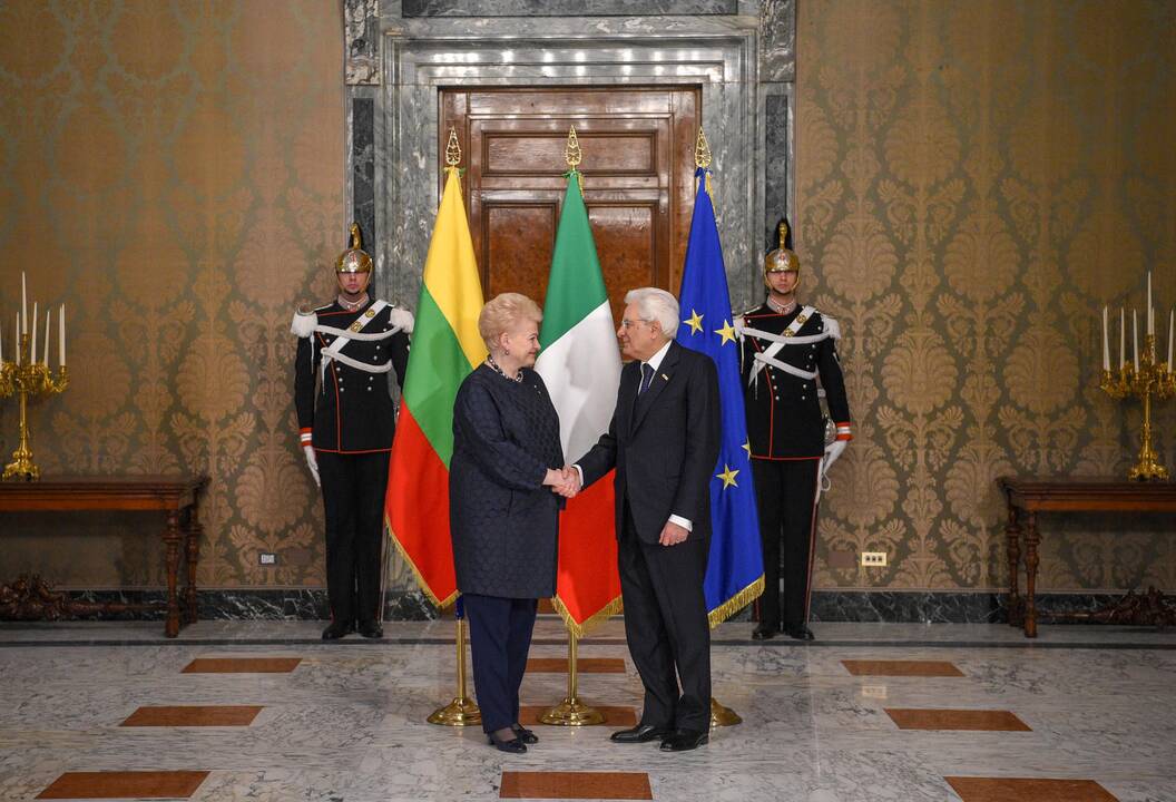 D. Grybauskaitę priėmė Italijos prezidentas