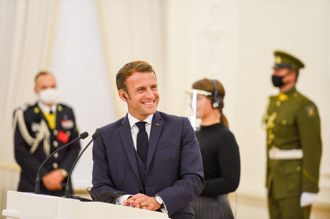 Lietuvoje viešintis Prancūzijos prezidentas Emmanuelis Macronas Vilniuje susitiko su Baltarusijos opozicijos lydere Sviatlana Cichanouskaja.