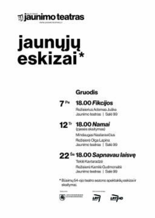 Gruodžio 12 dieną žiūrovai kviečiami į naujos rašytojo ir dramaturgo Mindaugo Nastaravičiaus pjesės Namai skaitymą