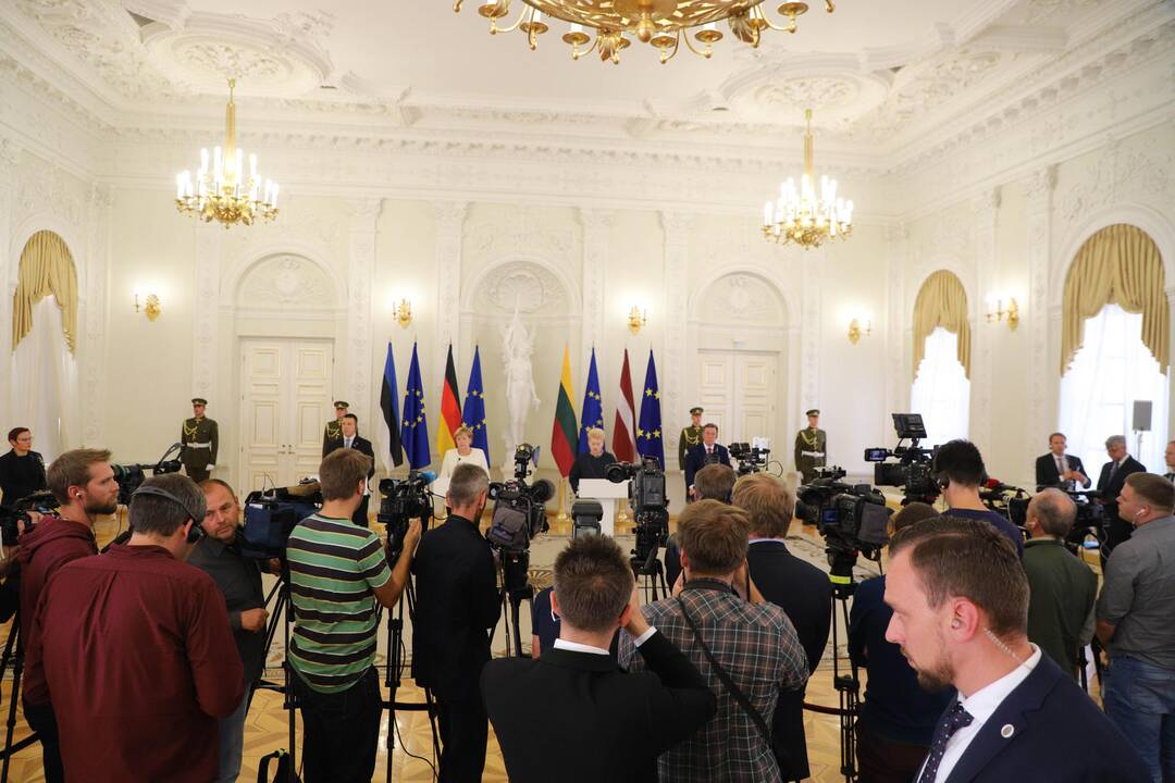 Į Lietuvą atvyko Vokietijos kanclerė A. Merkel