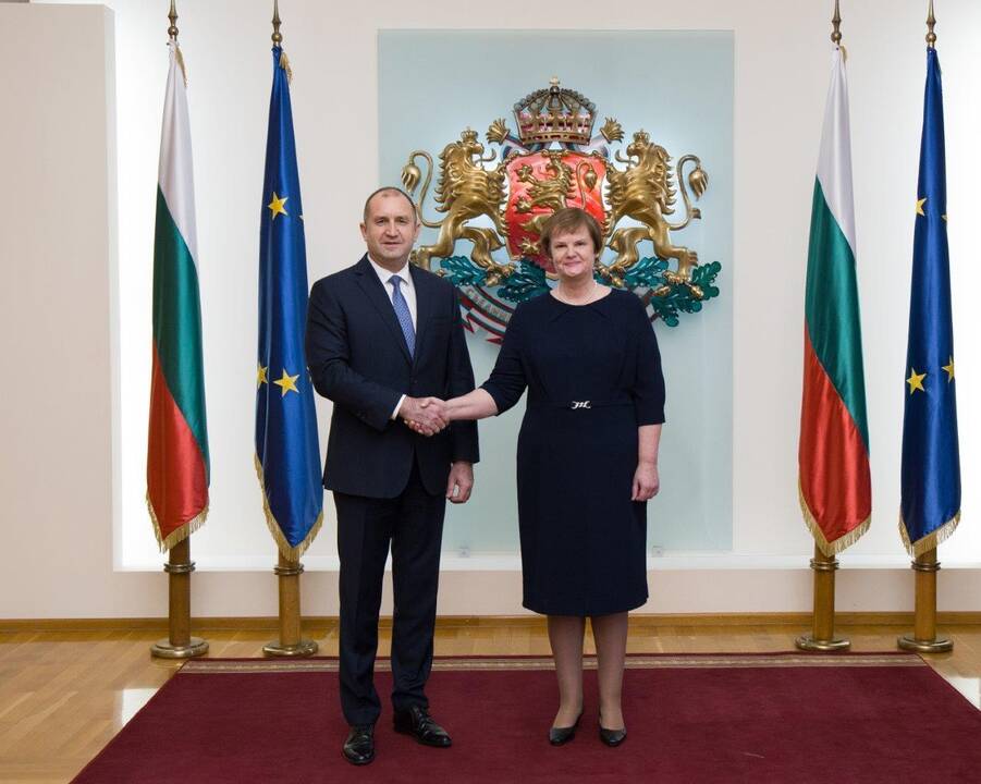 Lietuvos ambasadorė įteikė skiriamuosius raštus Bulgarijos prezidentui