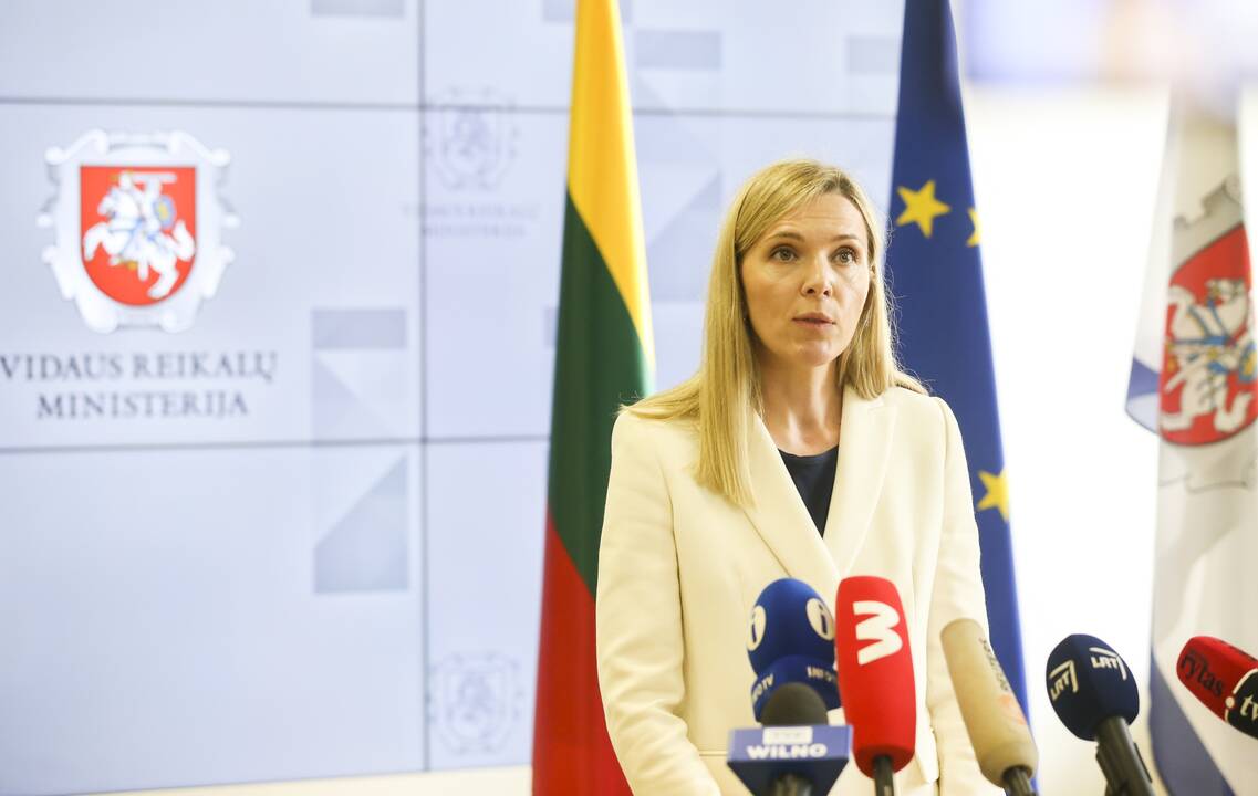 VRM spaudos konferencija dėl migrantų