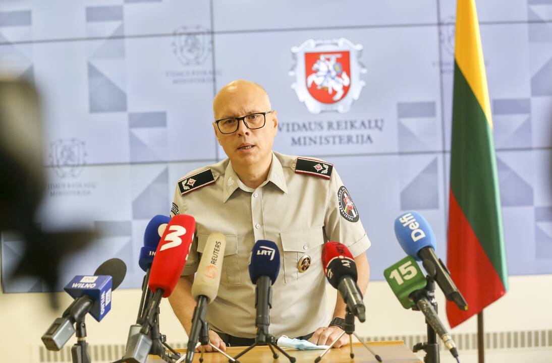 VRM spaudos konferencija dėl migrantų
