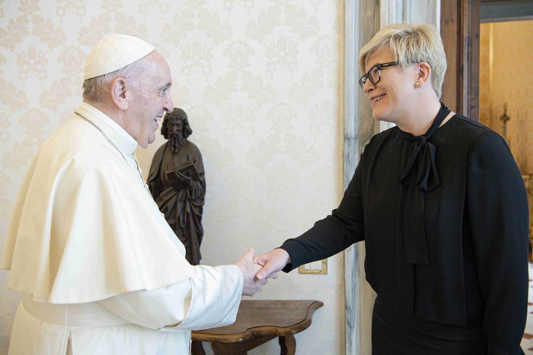 Lietuvos premjerė susitiko su popiežiumi