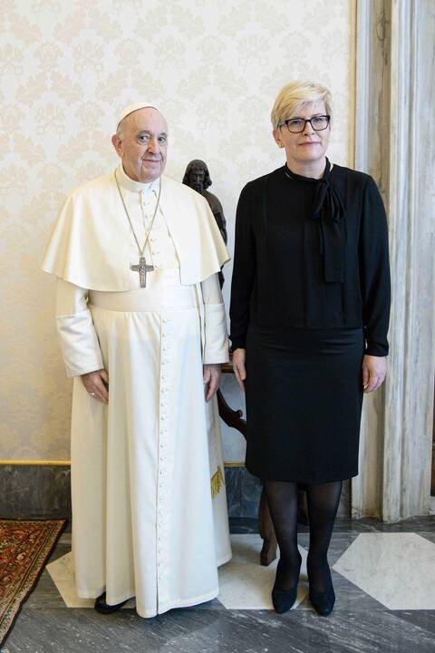 Lietuvos premjerė susitiko su popiežiumi