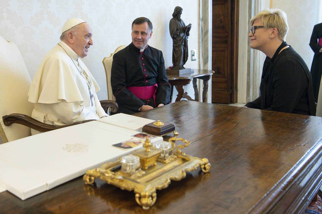 Lietuvos premjerė susitiko su popiežiumi