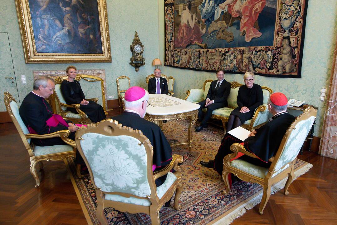 Lietuvos premjerė susitiko su popiežiumi