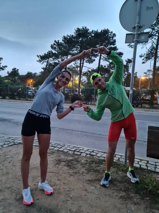 Valio: saldi pergalės akimirka po 21 km pasiekus finišą Vilniaus maratono bėgime.