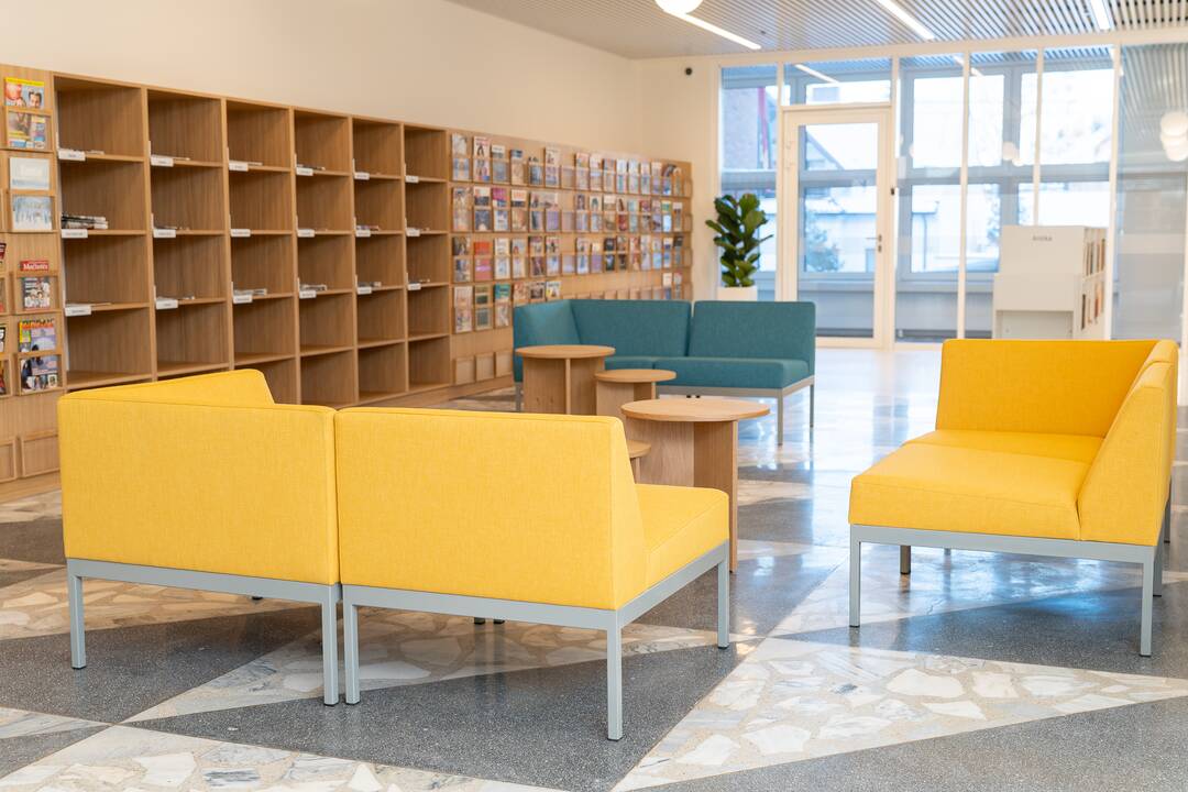 Pokyčiai: po renovacijos bibliotekoje apstu modernių detalių ir netikėtų sprendimų.