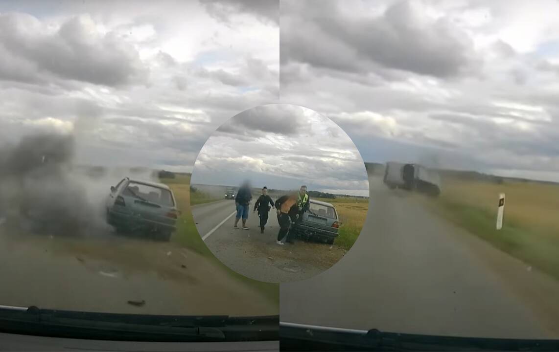 Nepasimoko: girtas vairuotojas bėgo nuo pareigūnų, kol apsivertė