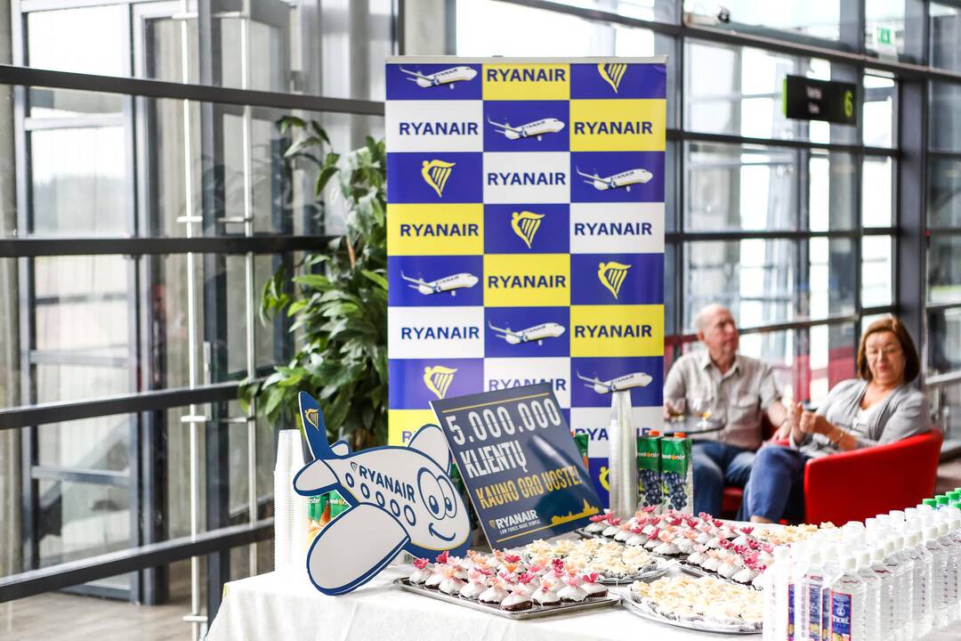 Iš Kauno oro uosto išlydėta penkiamilijonoji „Ryanair“ keleivė